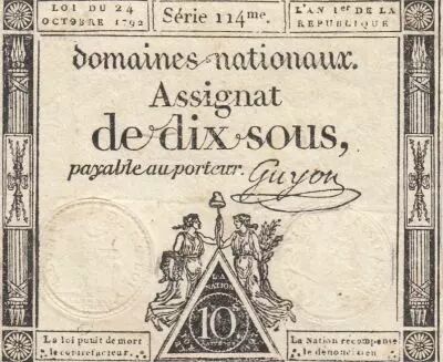 Francia 10 Sous - Women - Liberty cap - 24-10-1792 - Sign. Guyon - Serial 114