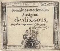 Francia 10 Sous - Women - phygian cap - 23-05-1793 - Sign. Guyon - S&eacute;rie 105