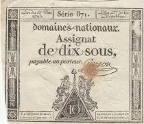 Francia 10 Sous - Women - phygian cap - 23-05-1793 - Sign. Guyon - S&eacute;rie 871