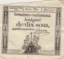 Francia 10 Sous - Women - phygian cap - 23-05-1793 - Sign. Guyon - S&eacute;rie 889