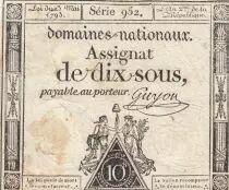 Francia 10 Sous - Women - phygian cap - 23-05-1793 - Sign. Guyon - S&eacute;rie 952