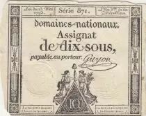 Francia 10 Sous - Women - phygian cap - 23-05-1793 - Sign. Guyon - S&eacute;rie 958