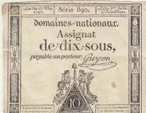 Francia 10 Sous - Women with Liberty cap on pole - 23-05-1793 - Sign. Guyon - S&eacute;rie 890