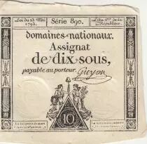Francia 10 Sous - Women with Liberty cap on pole - 23-05-1793 - Sign. Guyon - S&eacute;rie 890