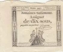 Francia 10 Sous - Women with Liberty cap on pole - 23-05-1793 - Sign. Guyon - S&eacute;rie 943