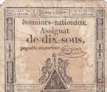 Francia 10 Sous Women (04-01-1792) - Sign. Guyon - Serial 1356
