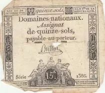 Francia 10 Sous Women, Liberty cap (24-10-1792) - Sign. Buttin - Serial 1386
