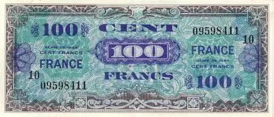 Francia 100 F Allied Military Currency