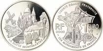 Francia 100 Francs  - 15 Euros - Butte Montmartre - Paris - 2002 - Silver - with certificat