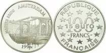 Francia 100 Francs  - 15 Euros - Magere Brug - Amsterdam - Copenhagen - Silver - with certificat