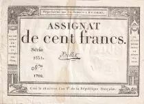 Francia 100 Francs - 18 Nivose An III - (07.01.1795) - Sign. Bellet - Serial 2331 - P.78