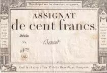 Francia 100 Francs - 18 Nivose An III - (07.01.1795) - Sign. Benoit - P.78