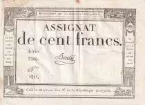 Francia 100 Francs - 18 Nivose An III - (07.01.1795) - Sign. Bouty - Serial 3506 - P.78
