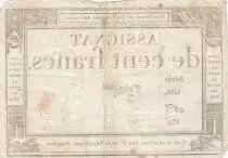 Francia 100 Francs - 18 Nivose An III - (07.01.1795) - Sign. Dehogues - P.78 - Serial 1573