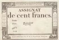 Francia 100 Francs - 18 Nivose An III - (07.01.1795) - Sign. Dehogues - Serial 3740