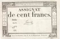Francia 100 Francs - 18 Nivose An III - (07.01.1795) - Sign. Farcy - P.A.78 - Serial 3117