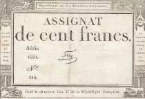 Francia 100 Francs - 18 Nivose An III - (07.01.1795) - Sign. Feze - Serial 1692