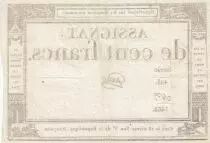 Francia 100 Francs - 18 Nivose An III - (07.01.1795) - Sign. Godet - P.A.78 - Serial 443