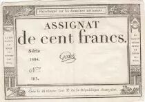 Francia 100 Francs - 18 Nivose An III - (07.01.1795) - Sign. Godet - Serial 1884