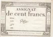 Francia 100 Francs - 18 Nivose An III - (07.01.1795) - Sign. Goussu - Serial 3420