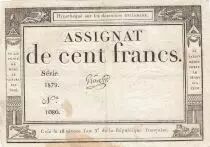 Francia 100 Francs - 18 Nivose An III - (07.01.1795) - Sign. Gros - P.A.78 - Serial 1879