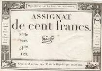 Francia 100 Francs - 18 Nivose An III - (07.01.1795) - Sign. Gros - Serial 3920