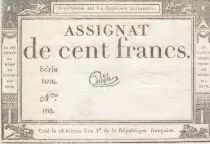 Francia 100 Francs - 18 Nivose An III - (07.01.1795) - Sign. Guyot - P.A.78 - Serial 1696