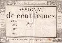 Francia 100 Francs - 18 Nivose An III - (07.01.1795) - Sign. Haze - Serial 3117 - P.78