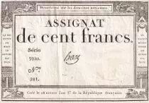 Francia 100 Francs - 18 Nivose An III - (07.01.1795) - Sign. Haze - Serial 3920 - P.78