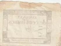 Francia 100 Francs - 18 Nivose An III - (07.01.1795) - Sign. Haze - Serial 4799