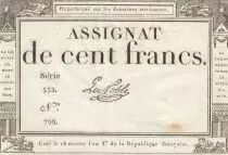 Francia 100 Francs - 18 Nivose An III - (07.01.1795) - Sign. Le Noble - Serial 532