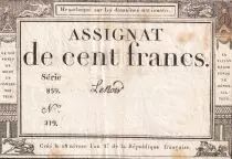 Francia 100 Francs - 18 Nivose An III - (07.01.1795) - Sign. Lenoir - Serial 859