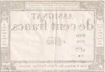 Francia 100 Francs - 18 Nivose An III - (07.01.1795) - Sign. Man&eacute; - Serial 3316 - P.78