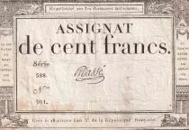 Francia 100 Francs - 18 Nivose An III - (07.01.1795) - Sign. Masset - Serial 588 - P.78