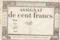 Francia 100 Francs - 18 Nivose An III - (07.01.1795) - Sign. Og&eacute; - Serial 1652