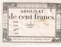Francia 100 Francs - 18 Nivose An III - (07.01.1795) - Sign. Oudry - Serial 3920