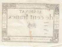 Francia 100 Francs - 18 Nivose An III - (07.01.1795) - Sign. Oudry - Serial 3920