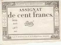 Francia 100 Francs - 18 Nivose An III - (07.01.1795) - Sign. Oudry - Serial 3920