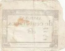 Francia 100 Francs - 18 Nivose An III - (07.01.1795) - Sign. Oudry - Serial 3920