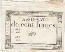 Francia 100 Francs - 18 Nivose An III - (07.01.1795) - Sign. Oudry - Serial 3920