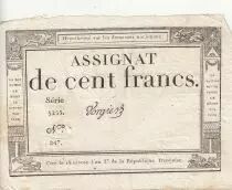 Francia 100 Francs - 18 Nivose An III - (07.01.1795) - Sign. Oudry - Serial 3920