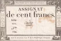 Francia 100 Francs - 18 Nivose An III - (07.01.1795) - Sign. Oudry - Serial 798