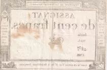 Francia 100 Francs - 18 Nivose An III - (07.01.1795) - Sign. Oudry - Serial 798