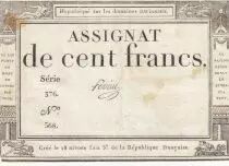 Francia 100 Francs - 18 Nivose An III - (07.01.1795) - Sign. Perrin  - Serial 376