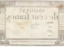 Francia 100 Francs - 18 Nivose An III - (07.01.1795) - Sign. Perrin  - Serial 376