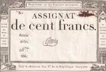 Francia 100 Francs - 18 Nivose An III - (07.01.1795) - Sign. Pierre - Serial 2030