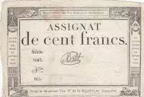 Francia 100 francs - 18 Nivose An III - 1794 - Sign. Boitet - Serial 1883