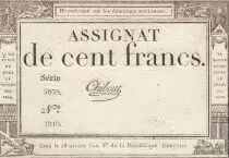 Francia 100 francs - 18 Nivose An III - 1794 - Sign. Chibout - Serial 5039