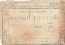 Francia 100 francs - 18 Nivose An III - 1794 - Sign. Dubra - Serial 2438