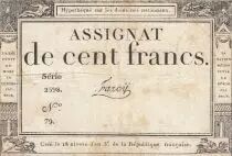 Francia 100 francs - 18 Nivose An III - 1794 - Sign. Farcy - Serial 2598